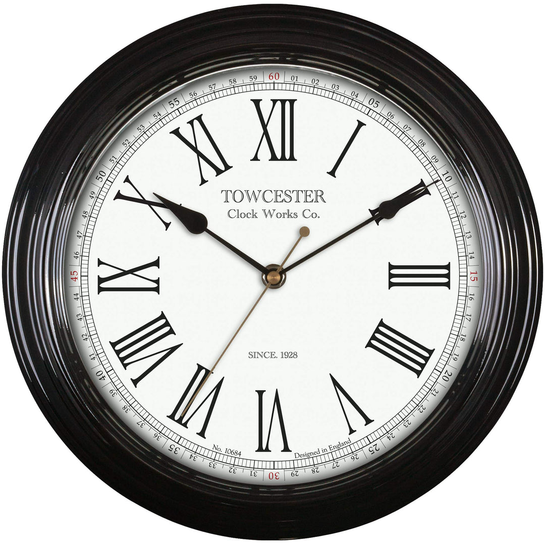 Acctim 26703 Redbourn Wanduhr, Schwarz Ohne zusätzliche Batterien, Ohne zusätzliche Batterien