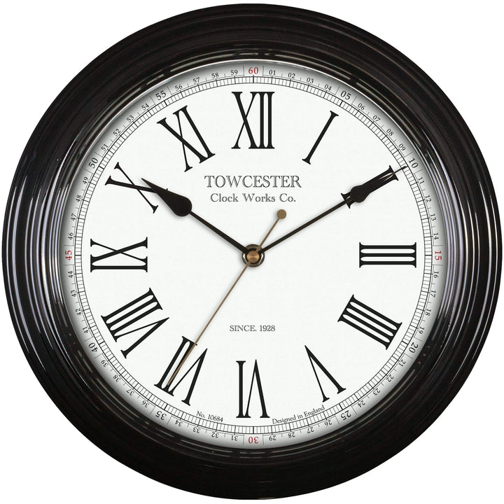 Acctim 26703 Redbourn Wanduhr, Schwarz Ohne zusätzliche Batterien, Ohne zusätzliche Batterien