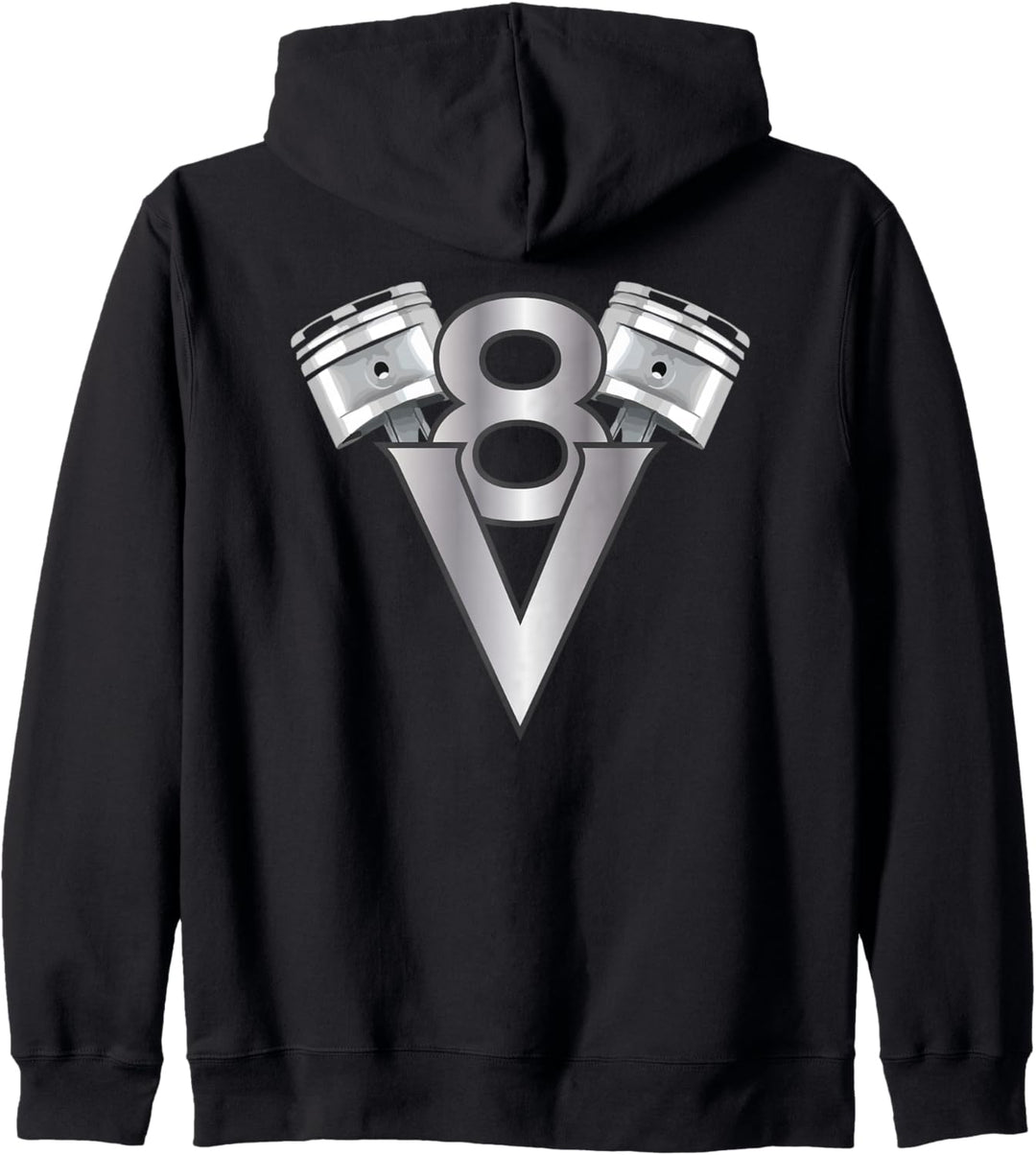 V8 Zylinder Motor Motiv Design für Tuning und Autofans Kapuzenjacke