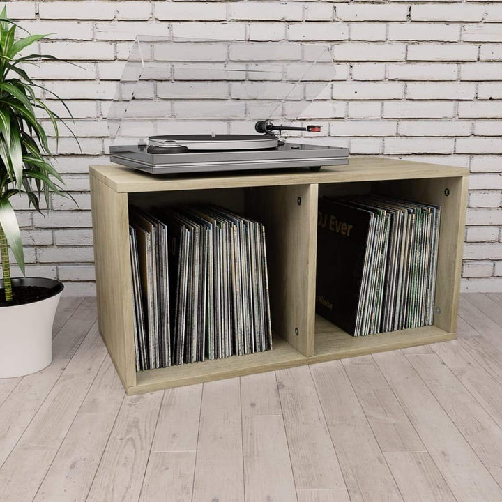 Festnight Schallplatten Aufbewahrungsbox mit 2 Fächern Sideboard Kommode Aktenschrank Bücherregal Sc