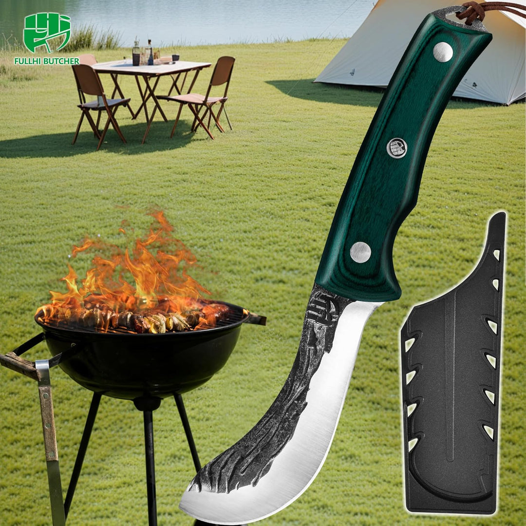 FULLHI Ausbeinmesser, Multi-Farben Griff Full Tang Küchenmesser, High Carbon Steel Carving Fishing D