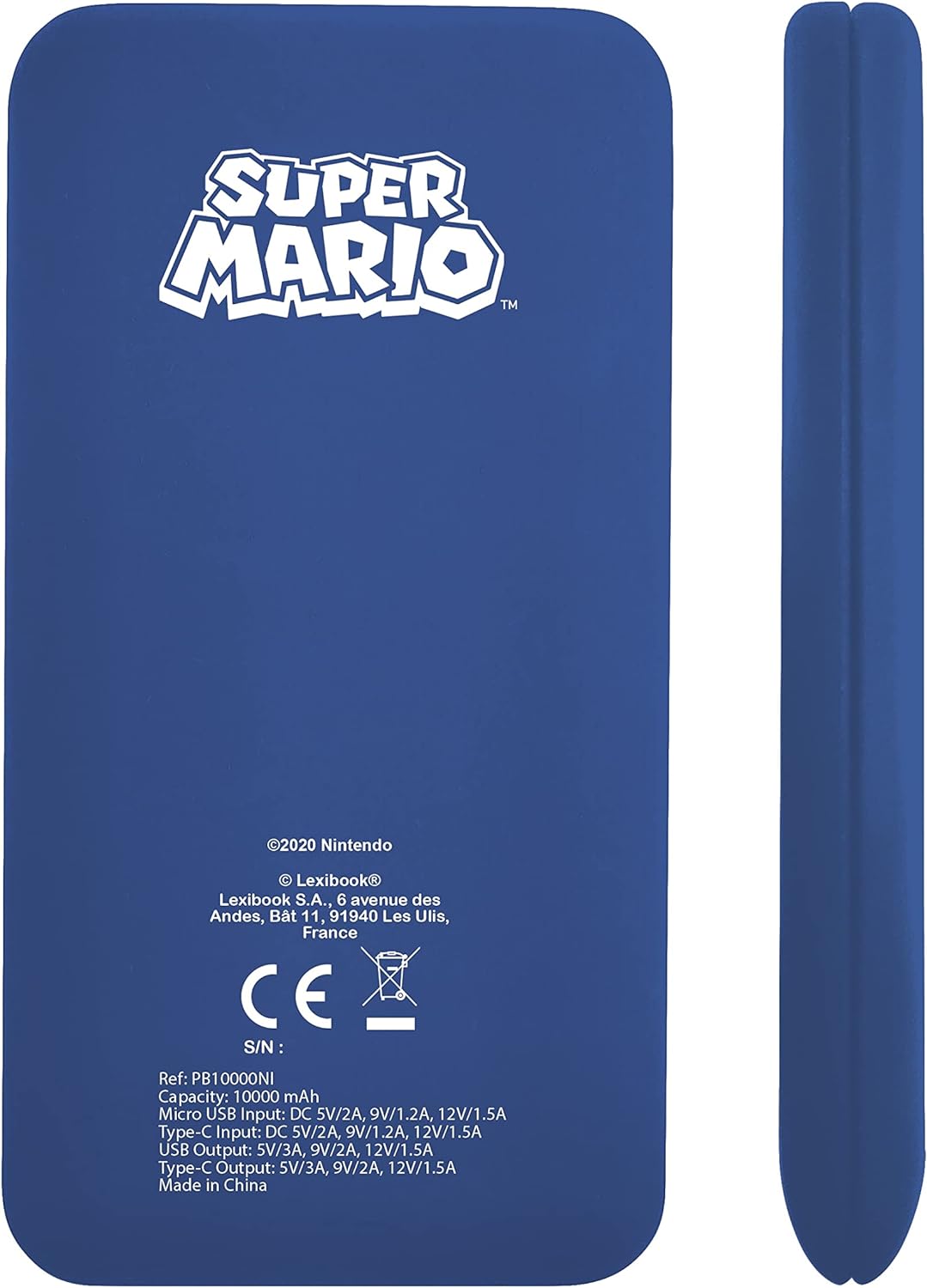 Nintendo Super Mario Luigi Schnelllade-Powerbank Tragbarer externer Akku 10000 mAh, Power delivery,