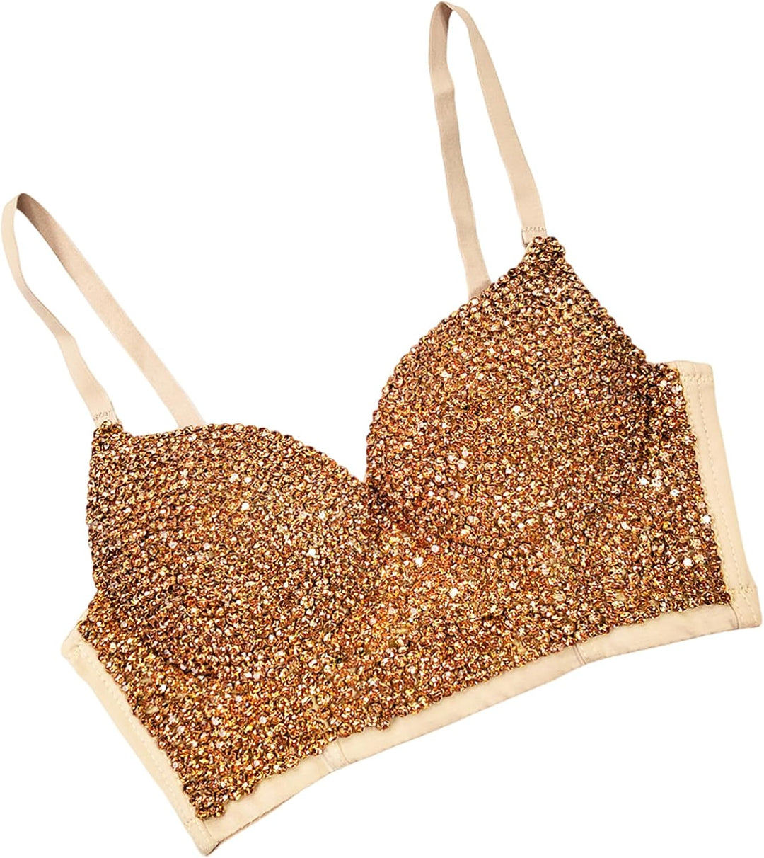 Damen Korsett Bustier BH Dessous Tank Top Trägertop Crop Top Corsage Schlanke Weste # 1 Beige L, # 1