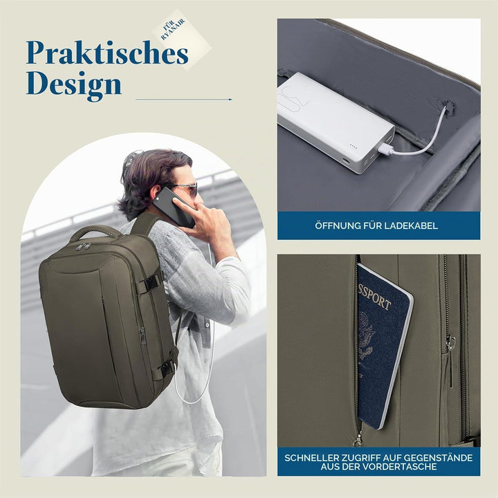 Lossga Für Ryanair Handgepäck 40x20x25 Handgepäck Rucksack Reiserucksack Flugzeug Rucksack 40x20x27