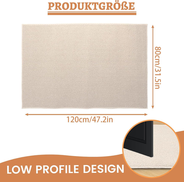 Schmutzfangmatte Innen 60 x 90 cm, Rutschfest Fussmatte Aussen und Innen, Waschbar Sauberlaufmatte T