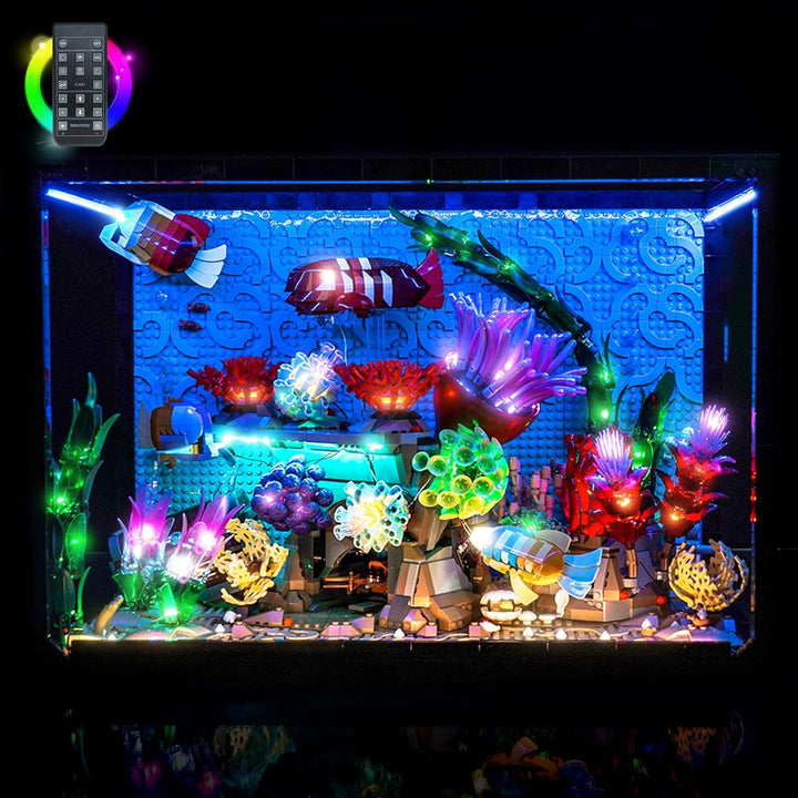 BrickBling Fernbedienung Licht-Kit Kompatibel mit Lego Tropical Aquarium 10366 (Kein Modell), Led Be