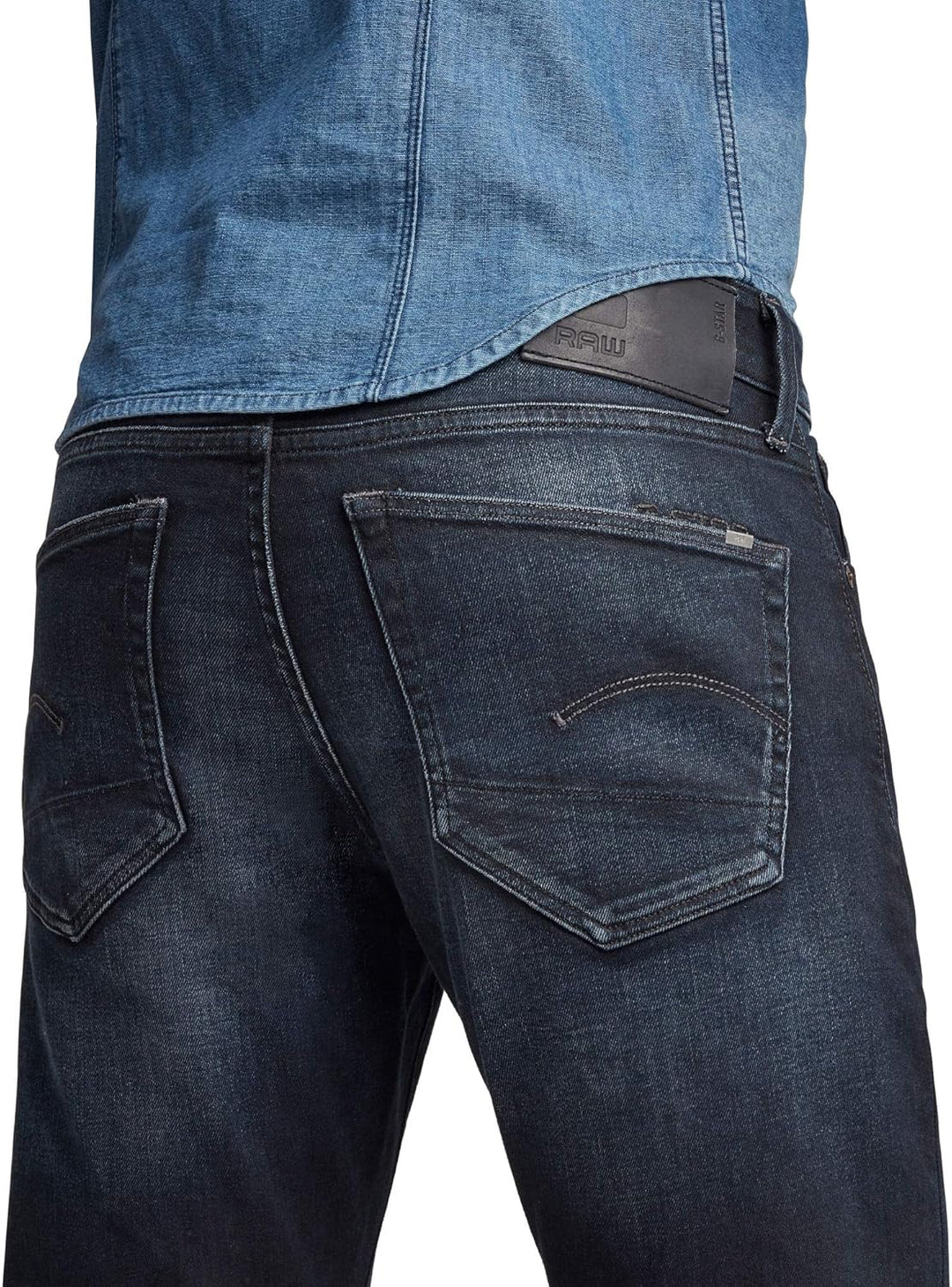 G-Star Herren 3301 Slim Fit Jeans 27W / 32L Blau (Dk Aged 51001-8466-89), 27W / 32L Blau (Dk Aged 51