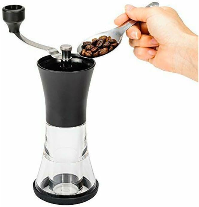 Kyocera CM-40 Keramik-Kaffeemühle Mühle, schwarz/acryl 8,2 x 16 x 21,9 cm