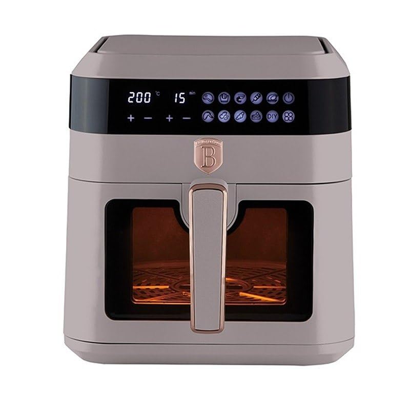 Berlinger Haus Heissluftfritteuse | 6,3 l Taupe Collection | Digitales LED-Touchscreen-Display | Ein