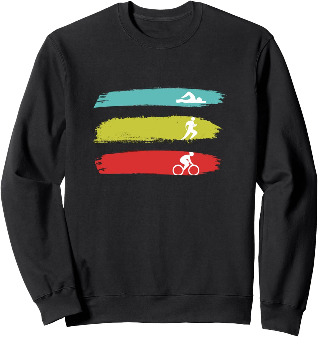 Coole Triathletin Triathlon Sport Farbe Kunst Geschenk Sweatshirt