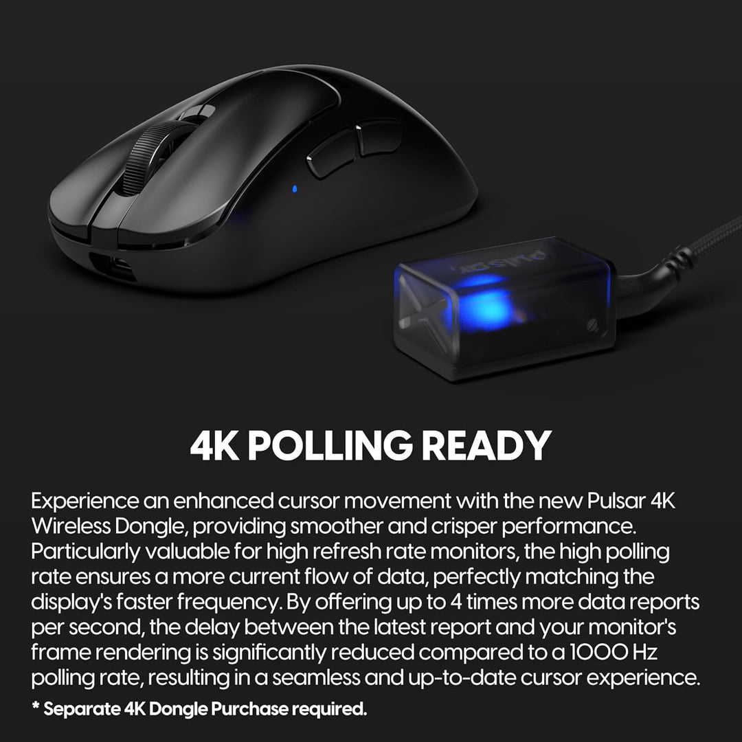 Pulsar Gaming Gears Xlite V3 Medium (Medium, Schwarz) Medium Xlite V3 Black, Medium ergonomic gaming