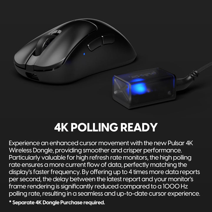 Pulsar Gaming Gears Xlite V3 Medium (Medium, Schwarz) Medium Xlite V3 Black, Medium ergonomic gaming