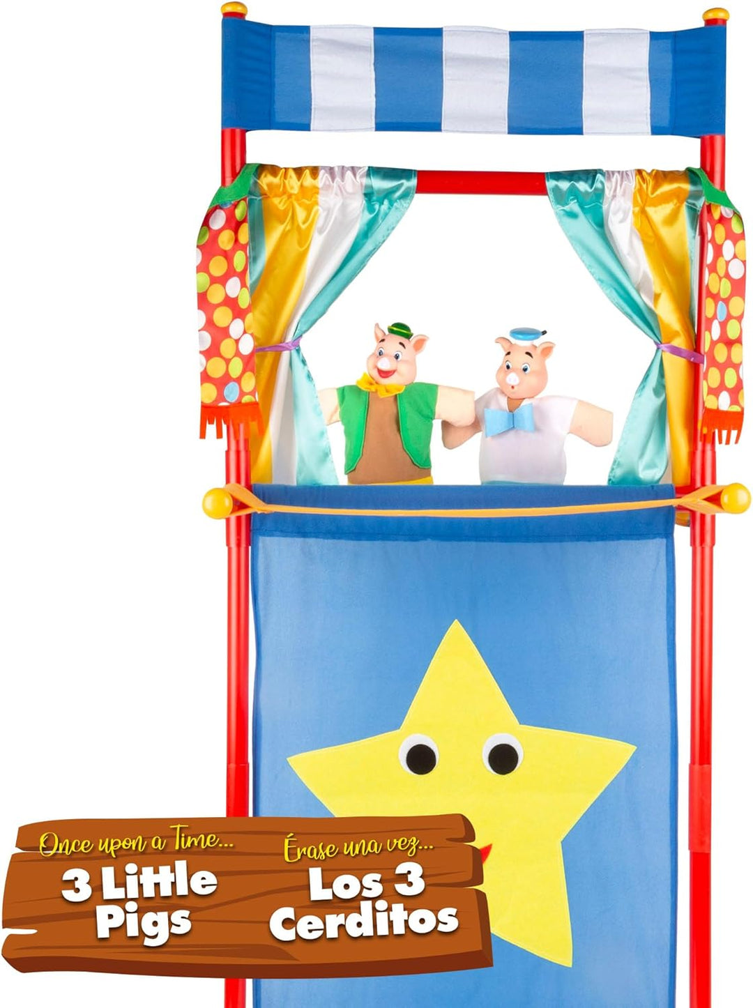 ColorBaby Cucu Show Theater-Set, Puppen, 25 cm, 4 Puppen, Märchenfiguren, weiches und sicheres Mater