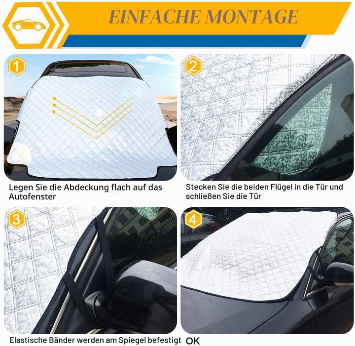 WIN.MAX Frontscheibenabdeckung Auto Scheibenabdeckung Faltbar Sonnenschutz Winter Windschutzscheiben