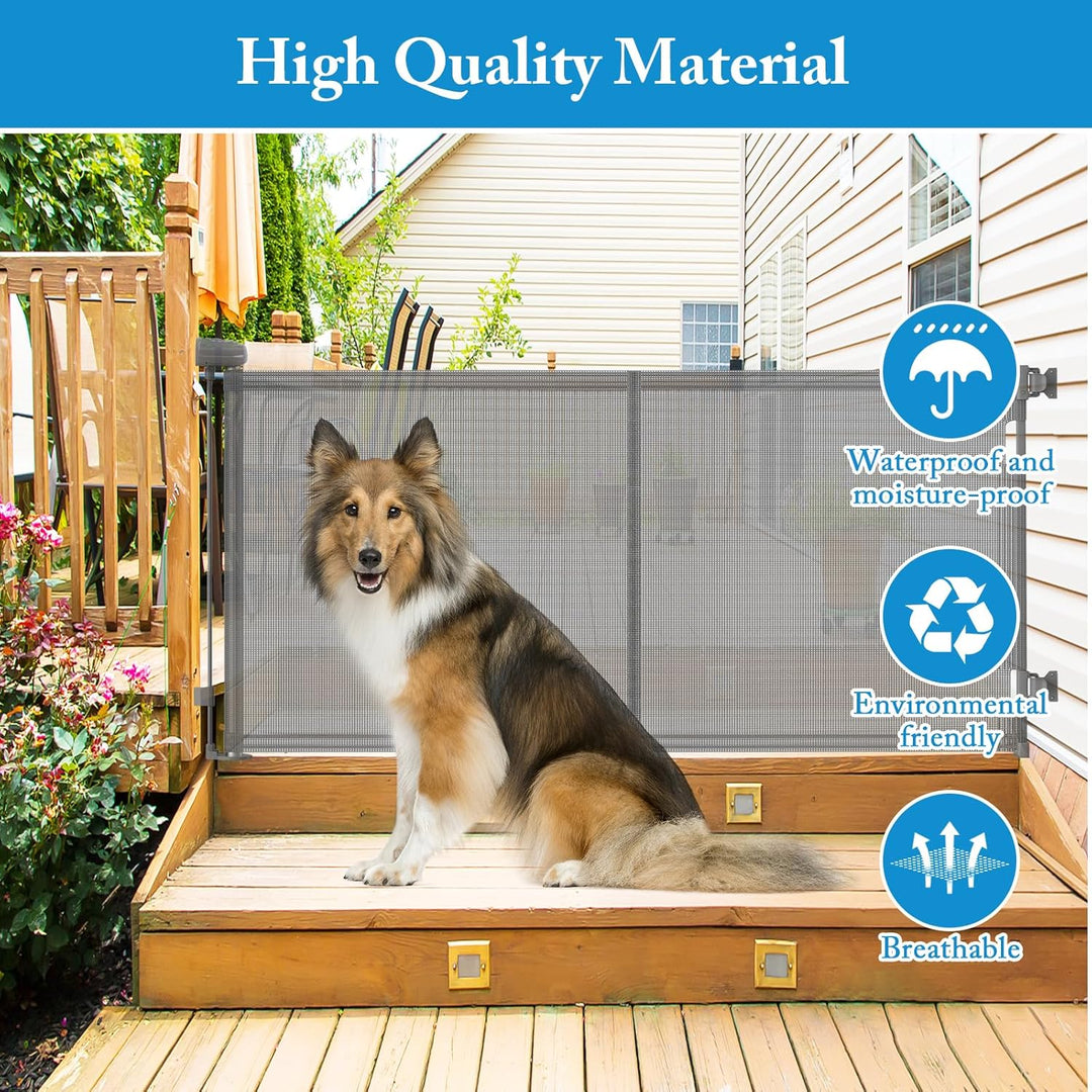 Treppenschutzgitter Ausziehbare für Babys,0-140 cm,83cm Hoch Baby Absperrgitter Treppenschutzrollo,E