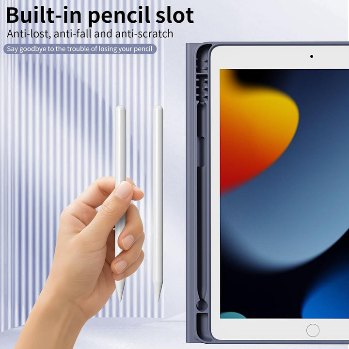 Tastatur Hülle für iPad 10,2 Zoll 9. 8. 7. Generation 2021 2020 2019, Abnehmbarer Bluetooth QWERTZ K