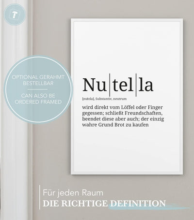 Papierschmiede® Definition: Nutella, DIN A1 (59x84 cm), XXL Poster für Wohnzimmer, Schlafzimmer, Küc