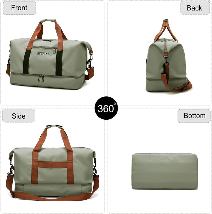 FANDARE Reisetaschen Handgepäck Duffel Tasche Sporttasche Übernachtung Sporttasche Tote Handtasche D