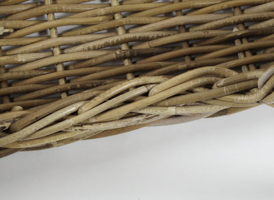 Kobolo Hundekorb Hundesofa aus stabilem Rattan geflochten inkl. Kissen 81x62x21 cm