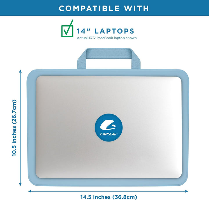 LAPGEAR Kompakter Schossschreibtisch – Alaskan Blue – passend für Laptops bis zu 38,1 cm (15 Zoll) –