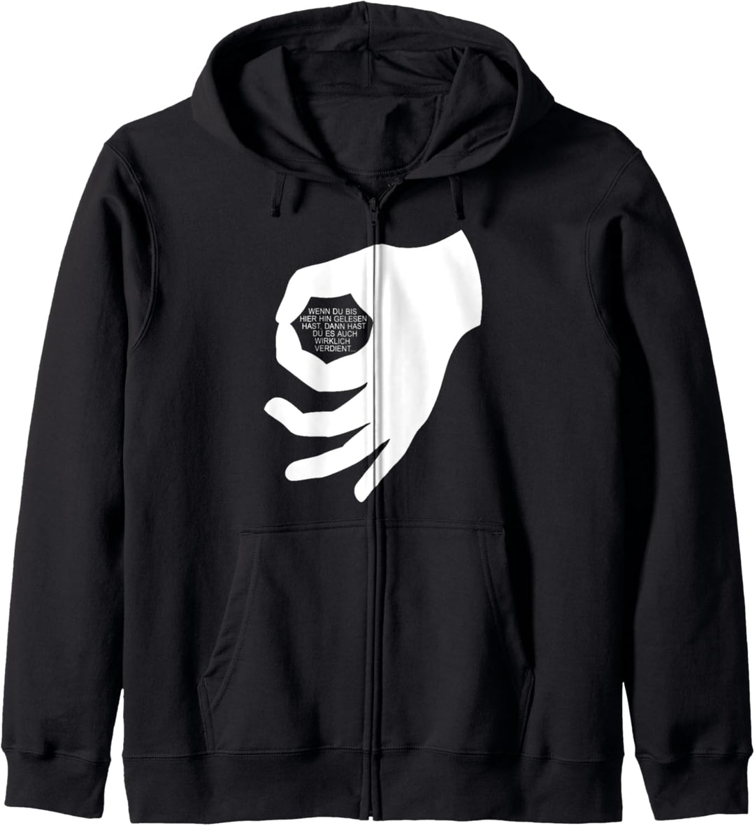 Lustiges Jugend Handzeichen Reingeguckt mit Spruch Geschenk Kapuzenjacke