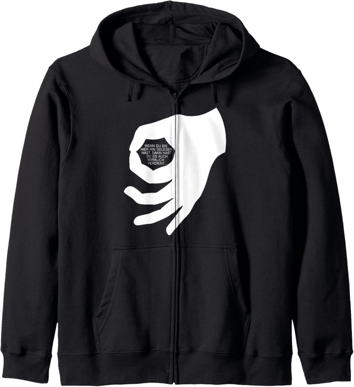 Lustiges Jugend Handzeichen Reingeguckt mit Spruch Geschenk Kapuzenjacke