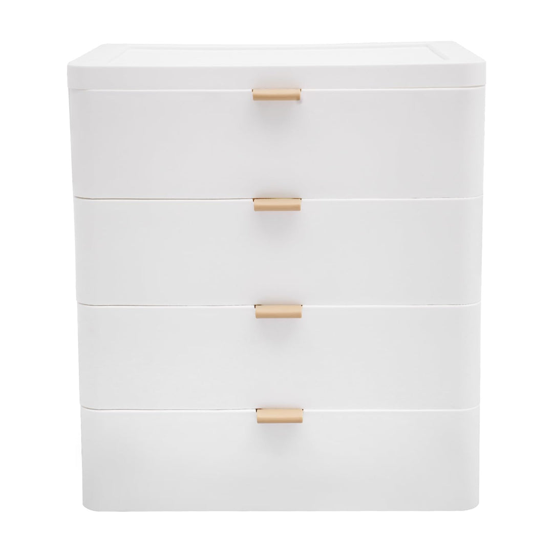 Rechteckig Weiss Tischplatte Schreibtisch-Aufbewahrungsbox,Schreibtisch-Organizer Mit Schublade,4 Sc