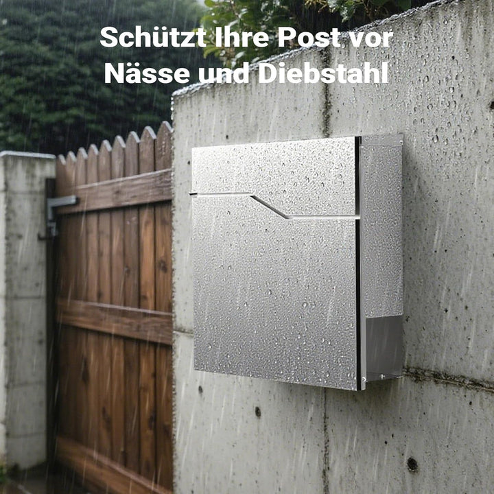 Moderner Design Briefkasten V19 Wandbriefkasten Post Edelstahl Zeitungsrolle Mailbox