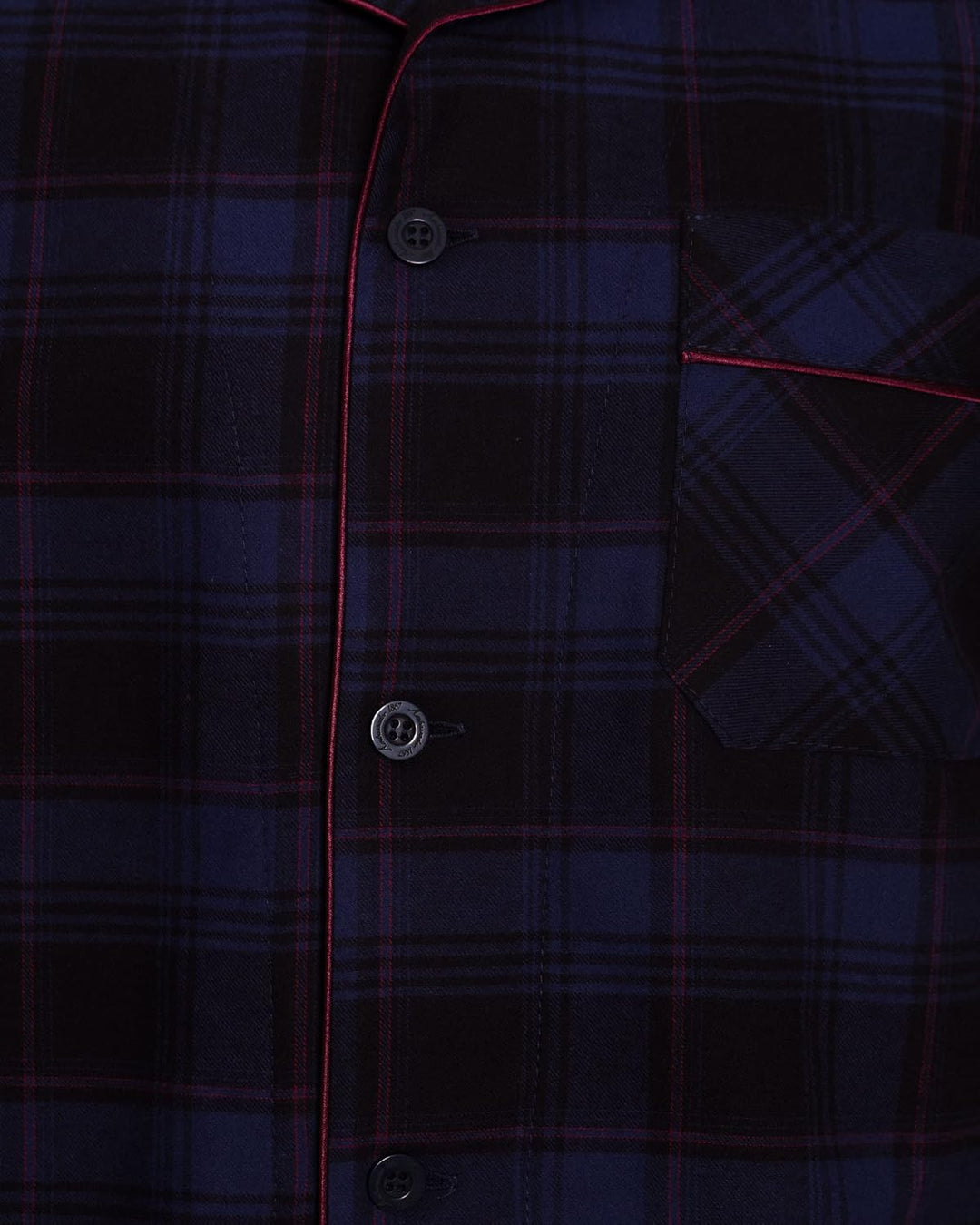 Revise RE-911 Schlafanzug für Herren - Lang - Flannel 100% Baumwolle - Pyjama - M Dunkelblau 1034, M