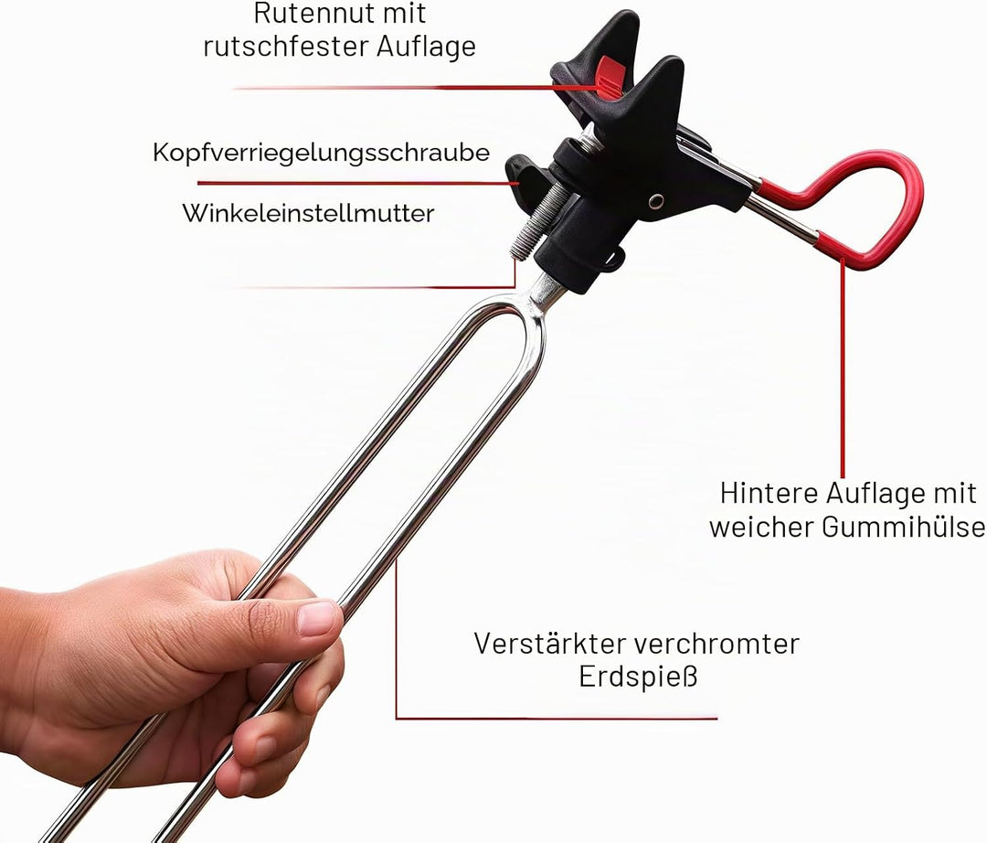 3 Stück Rutenhalter, Universal Edelstahl Angelrutenhalter, Edelstahl Universal Ruten Ständer, Angelr