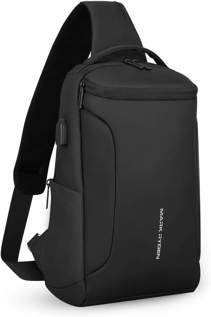 Muzee Umhängetasche，wasserdichter Crossbody Rucksack ，Diebstahlsicherung Rucksack mit mehreren Tasch