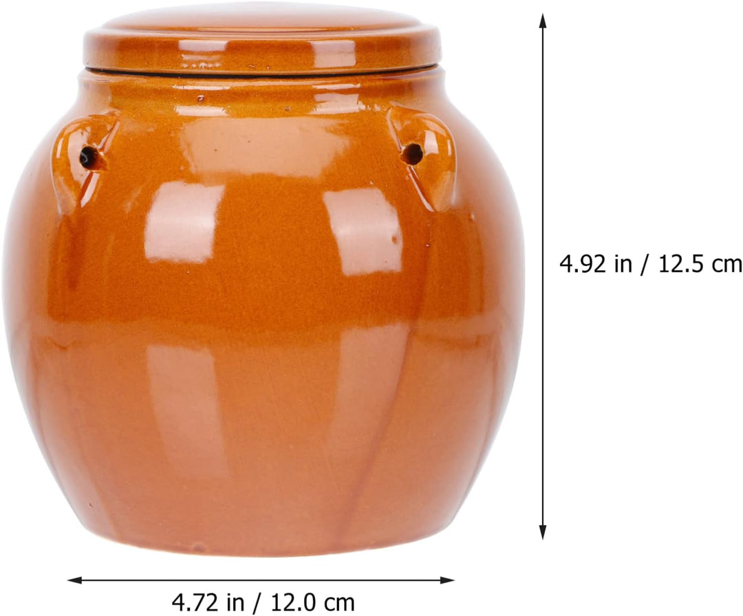 Happyyami 1stk Kimchiglas Aus Keramik Glasbehälter Gärgefässe Aus Keramik Keramischer Luftdichter De
