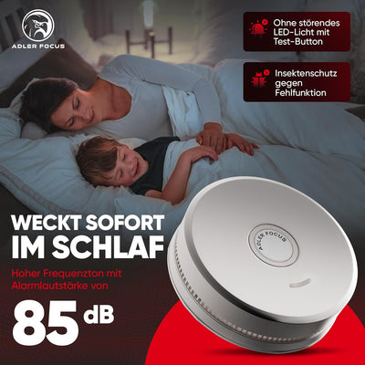 Adler Focus Rauchmelder - Stand Alone, vom Feuerwehrmann entwickelt, neuentwickelter Fotoelektronisc