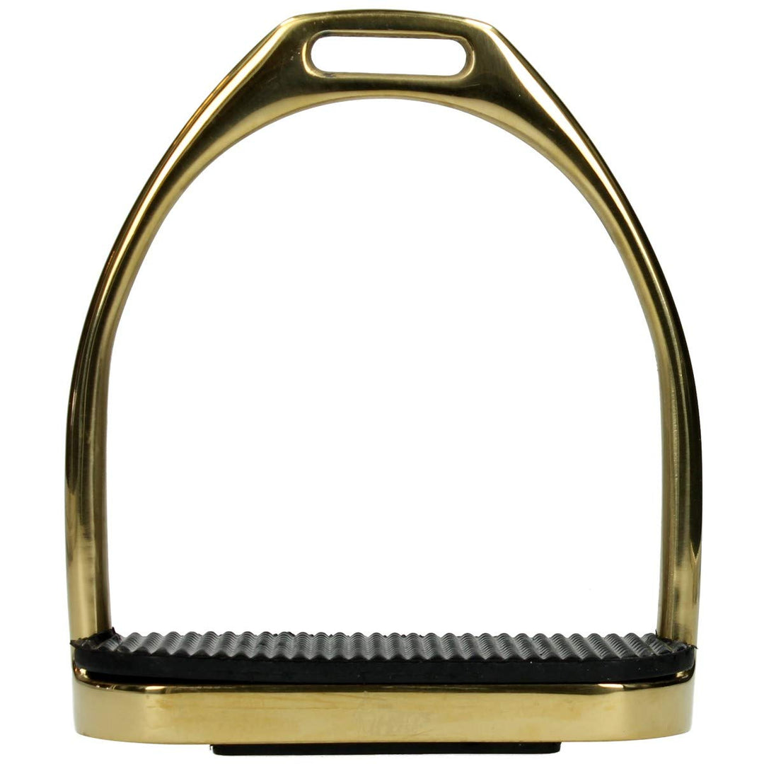 Harry´s Horse Edelstahlsteigbügel gerade goldfarben, Grösse:12cm, L