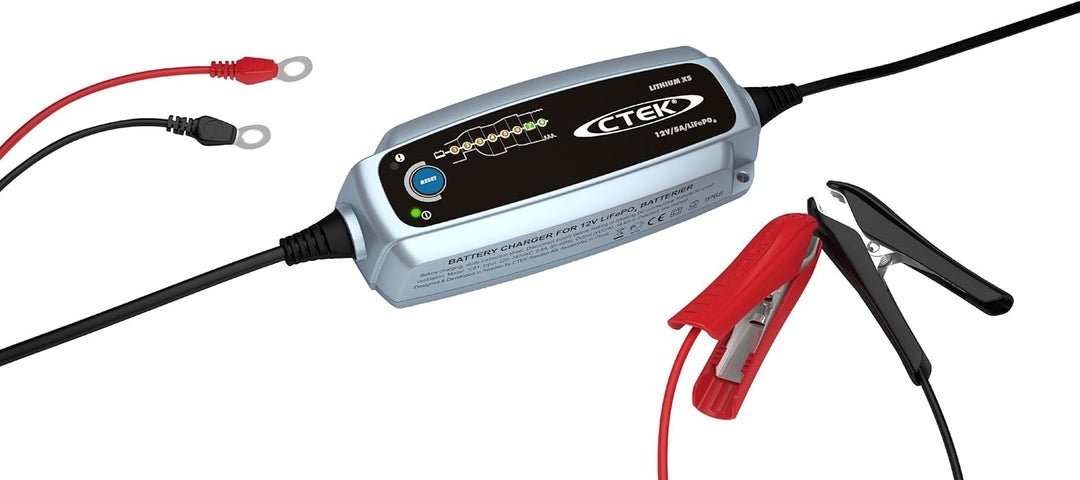 CTEK Lithium XS Multi-Funktions Batterieladegerät Mit 8-Stufen Ladeprogramm, 12V 5 Amp & Comfort Con