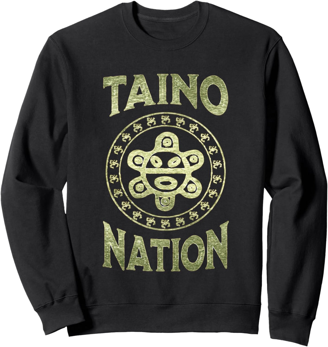 Gelb Taino Nation Coqui Sun Boricua Taino Geschenk Puerto Rico Sweatshirt