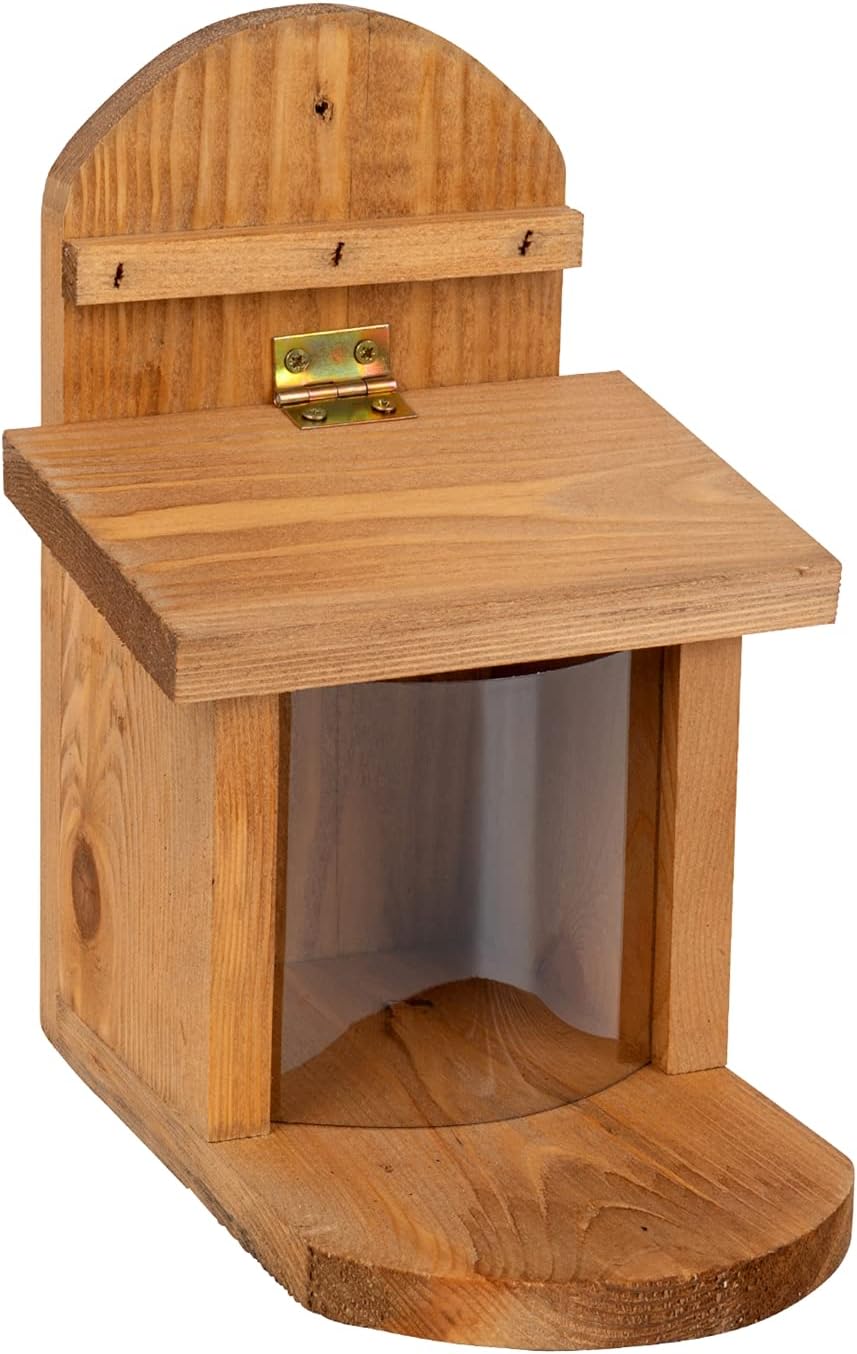 VOSS.garden Eichhörnchen Futterstation Kiefernholz wetterbeständig Futterhaus