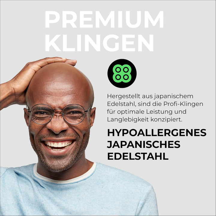 Skull Shaver Pitbull Gold Pro - Kopf- und Gesichtsrasierer - Kabellos, Nass- & Trockenrasur, Wasserf