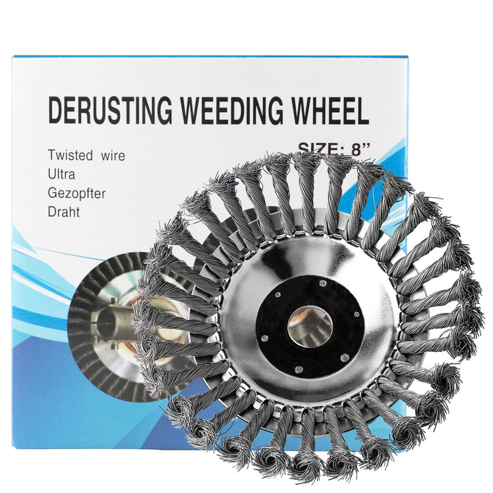 Profi Unkrautbürste für Freischneider 200x25,4mm Drahtbürste Wildkrautbürste Unkrautbürste für Motor