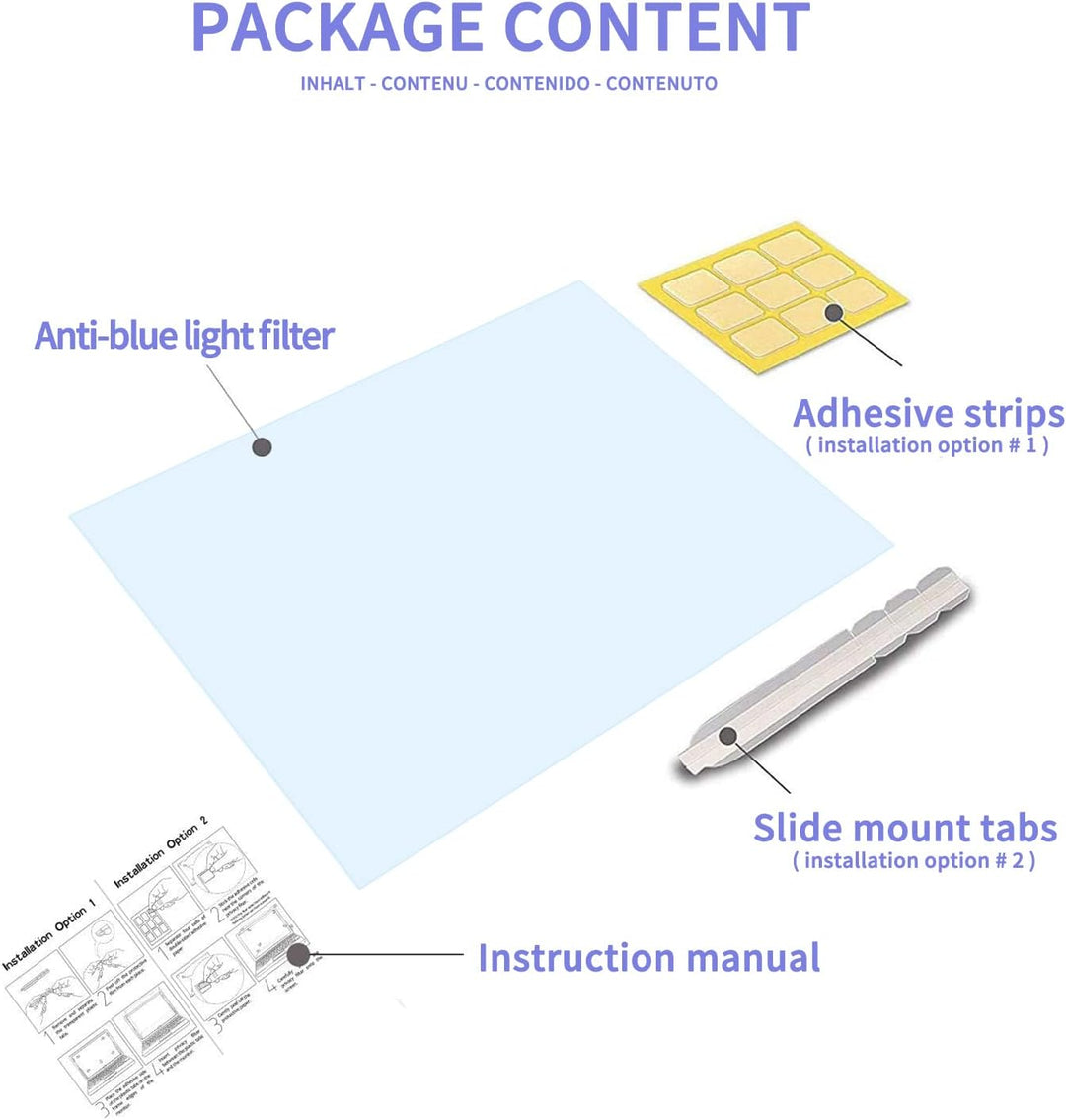 Lonkenn 11,6 Zoll Anti Blaulichtfilter, [Augenpflege], Displayschutz, Premium Anti Blaulicht Schutzf