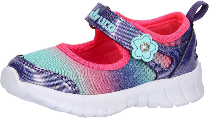 Lico Mädchen Curly V Lauflernschuhe 28 EU Rosa Lila Türkis, 28 EU Rosa Lila Türkis