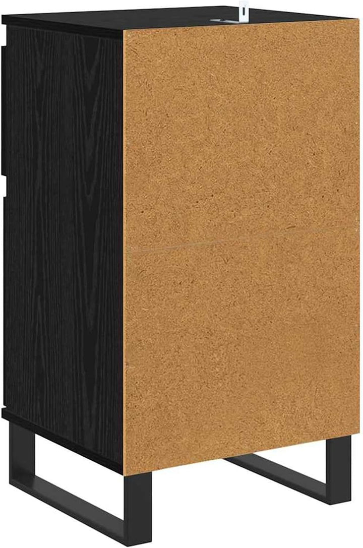 Homgoday Sideboard Schwarze Eiche 35 x 40 x 70 cm Holzwerkstoff Anrichte Model881770