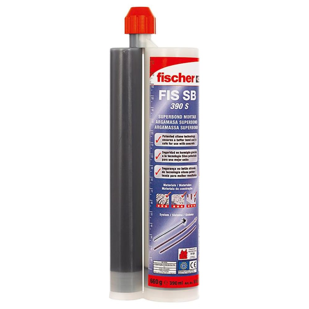 fischer Superbond-Mörtel FIS SB 390 S, universeller Injektionsmörtel, wetterfester Mörtel für den In