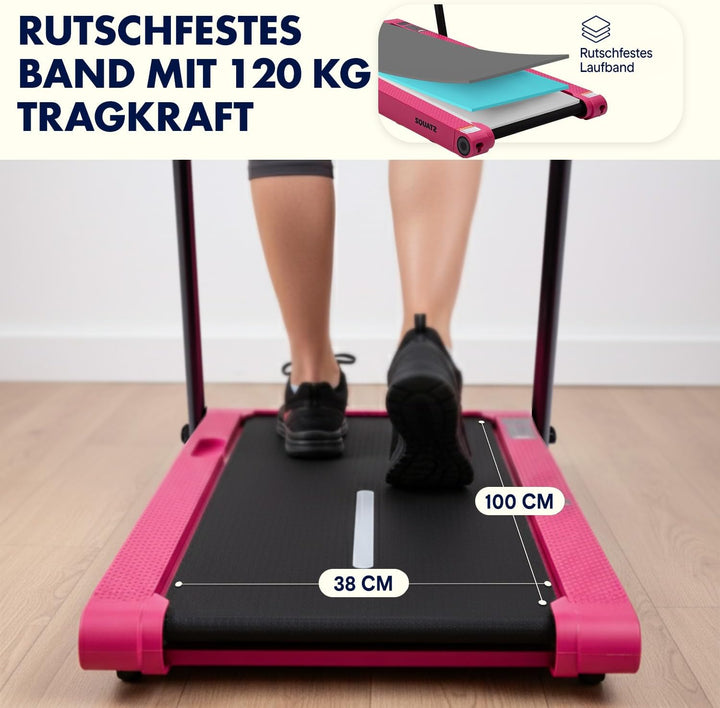 SQUATZ Walking Pad Laufband mit Vibrationsplatte, klappbares Laufband für Zuhause und Home Office, F