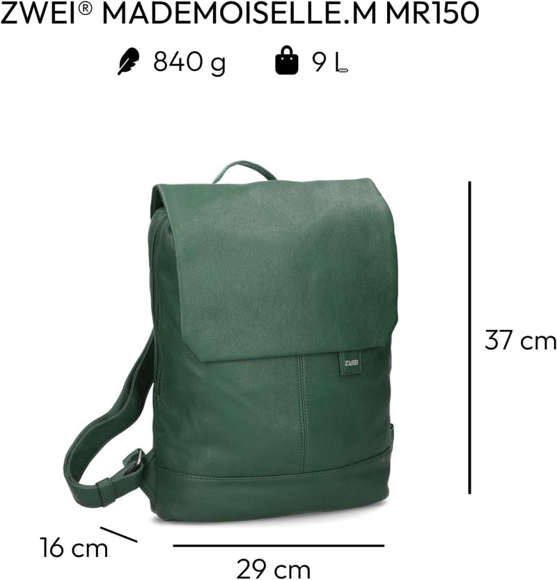 Zwei MADEMOISELLE.M Rucksack MR150 moos, Moos