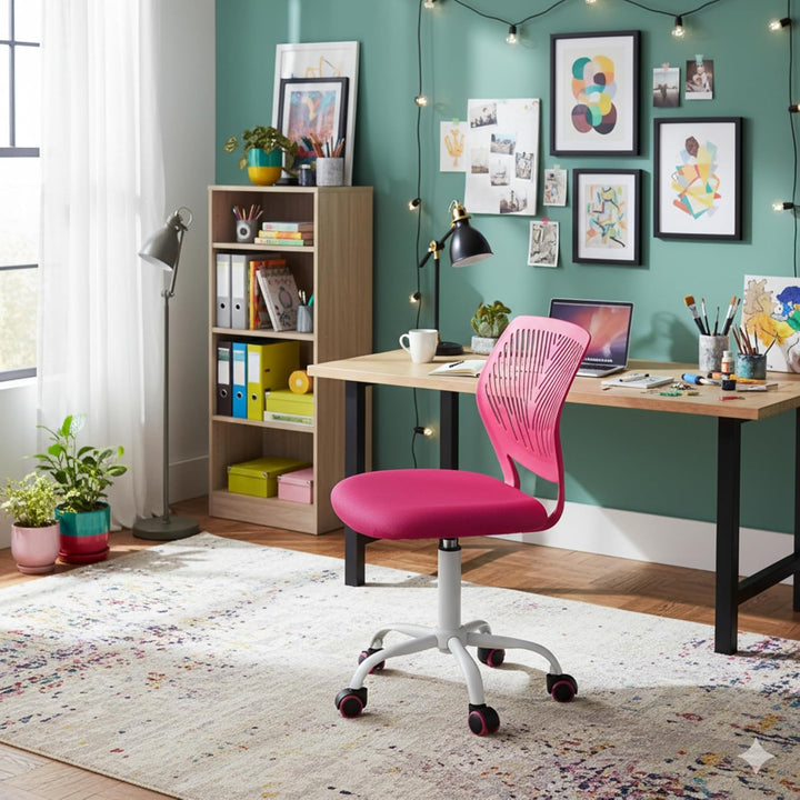 Homy Casa Schreibtischstuhl Verstellbarer Drehstuhl Bürostuhl Stoffsitz Ergonomischer Arbeitsstuhl o