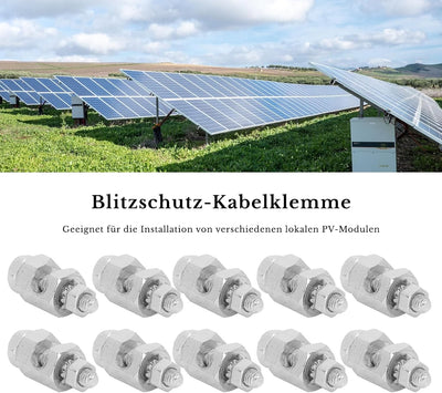 Blitzschutz-Kabelklemme, kleine Standard-Spezifikation 10PCS Kupfer-Blitzschutz-Kabelklemme, Erdungs