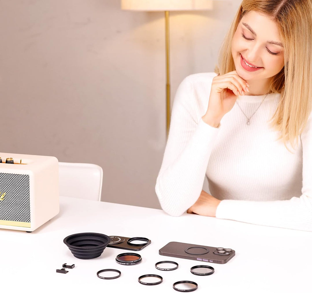 JJC Handy Filterhalterung für iPhone 14 Pro Max Halterung 49mm Filter, magnetischer Filteradapter 1/