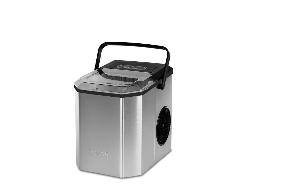 UNOLD Eiswürfelmaschine Erik – 60 Würfel/Std., Edelstahl-Gehäuse, Selbstreinigungsfunktion &amp; 2 Würfe