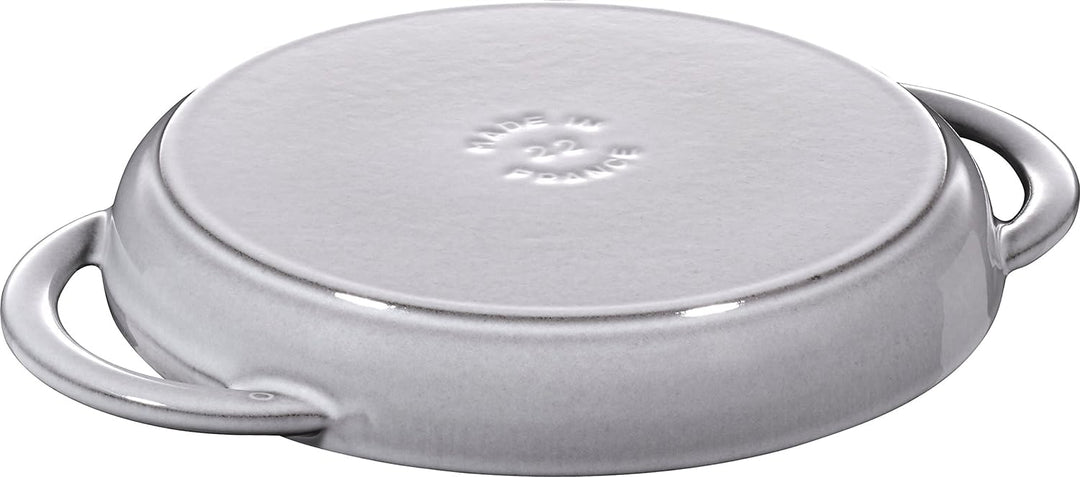 Staub 40511 Pump â€“ Cast Iron Round Griddle Grey â€“ 22 cm
